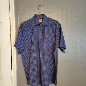 Cinch button up short sleeve shirt